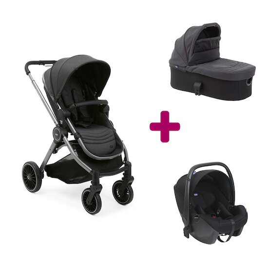 Chicco Pack poussette trio Best Friend Pro Light nacelle Light + siège auto KORY Pirate black  