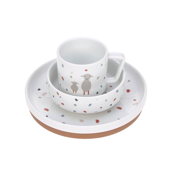 Lässig Coffret repas en porcelaine Tiny Farmer Blanc 