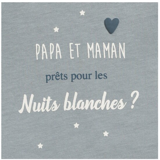 P’tit bisou Body manches longue Papa Maman Bleu Sky Powder  P’tit bisou Body manches longue Papa Maman Bleu Sky Powder