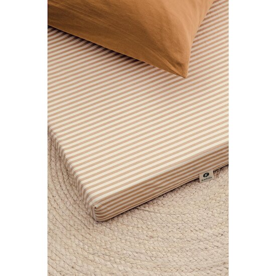 Kadolis Matelas d'appoint pliant coton bio rayé Rayé Ambre  Kadolis Matelas d'appoint pliant coton bio rayé Rayé Ambre