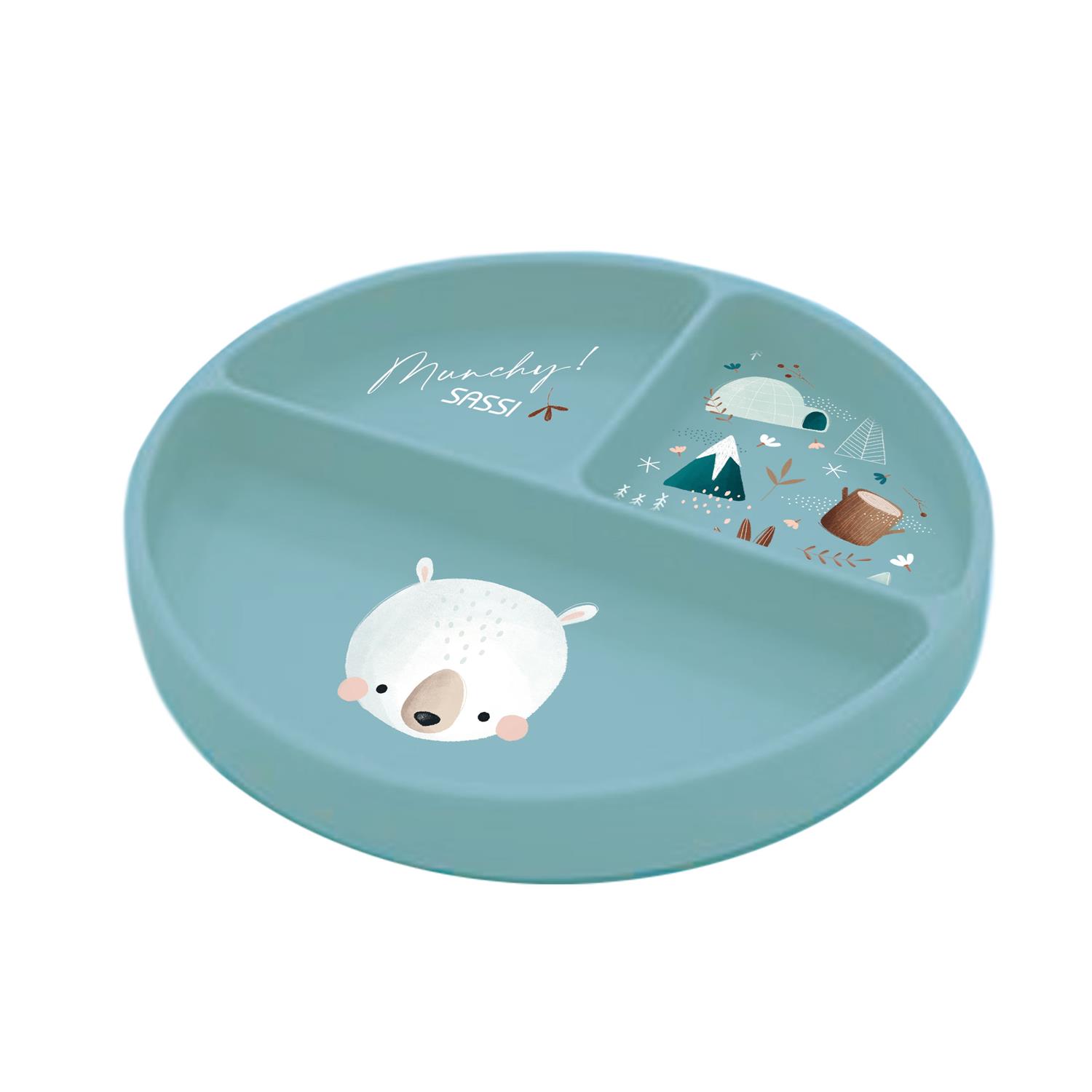 Sassi Junior - Assiette silicone BLEU Sassi Junior