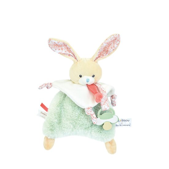 P’tit bisou Doudou attache-tétine Iris Vert  P’tit bisou Doudou attache-tétine Iris Vert