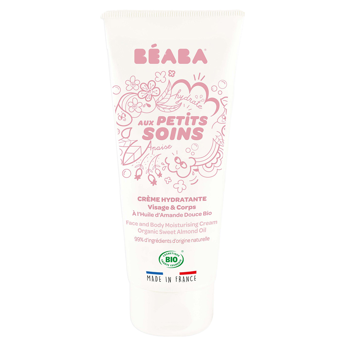 Beaba - Crème hydratante visage & corps à l’huile d’amande douce bio BLANC Béaba