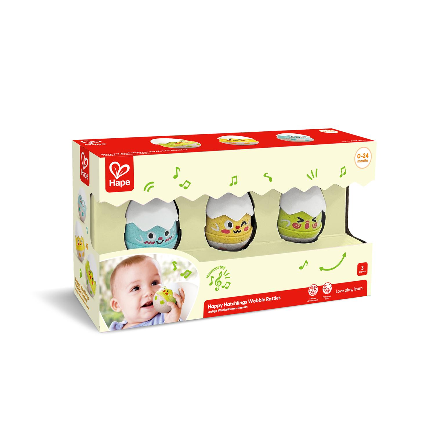 Hape - Set de 3 hochets poussins MULTICOLORE Hape
