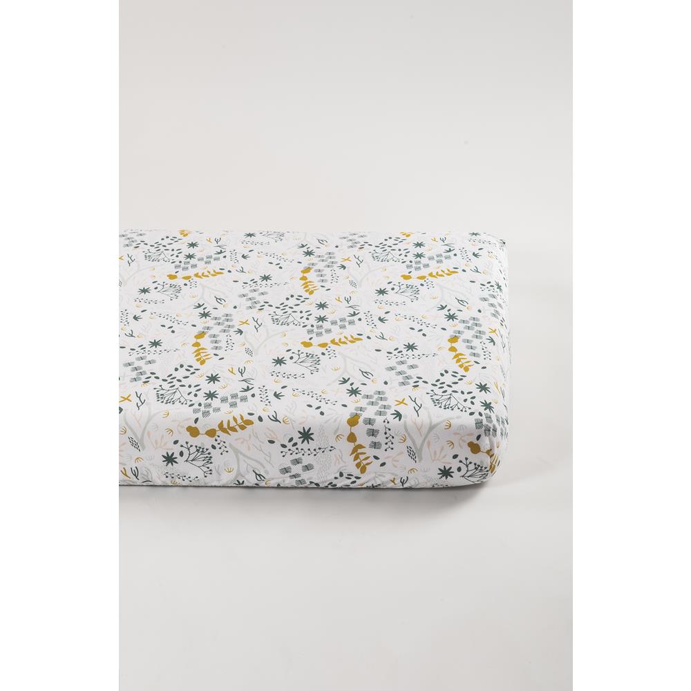 Drap housse en coton bio pour lit bébé BLANC Kadolis