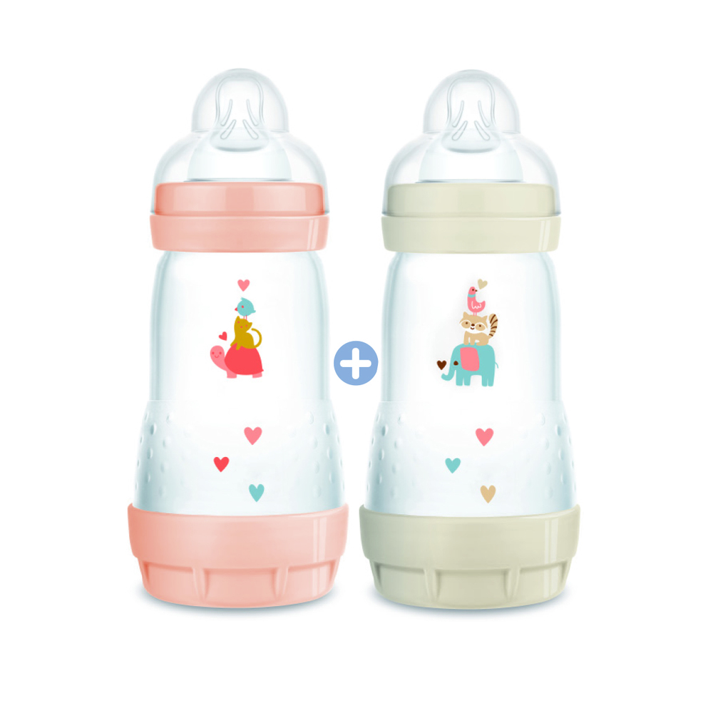 Biberon easy start anti-colique MAM BABY : le lot 2 biberons de 260mL à  Prix Carrefour