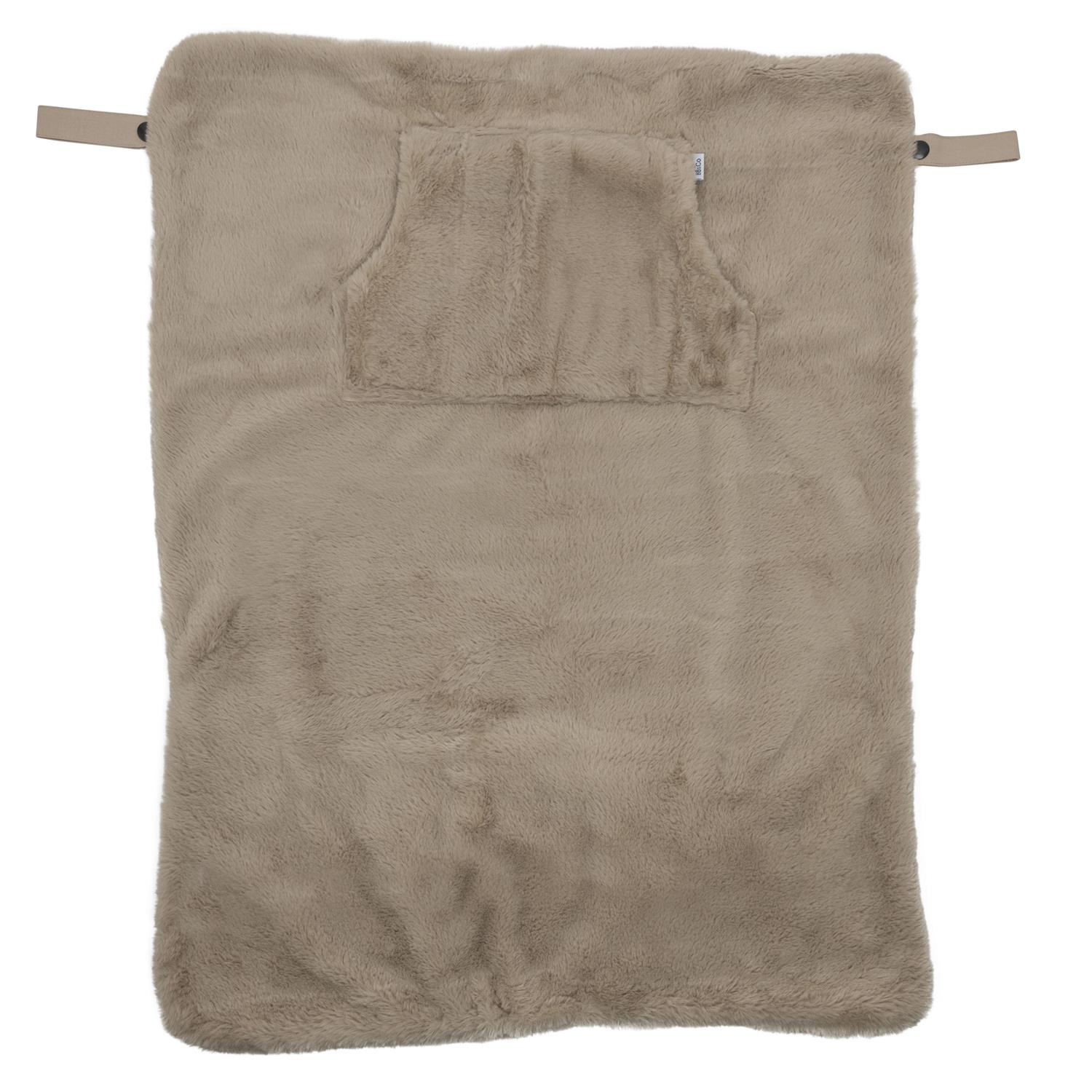 Couverture nomade fausse fourrure angora BEIGE BB&Co