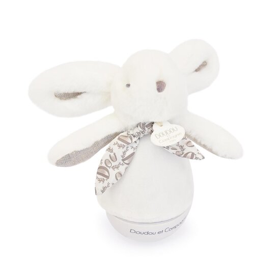 Doudou & Compagnie Peluche musicale Lapin Culbuto Blanc 