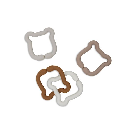 Jollein Jeu d'anneaux silicone Teddy Bear  Jollein Jeu d'anneaux silicone Teddy Bear