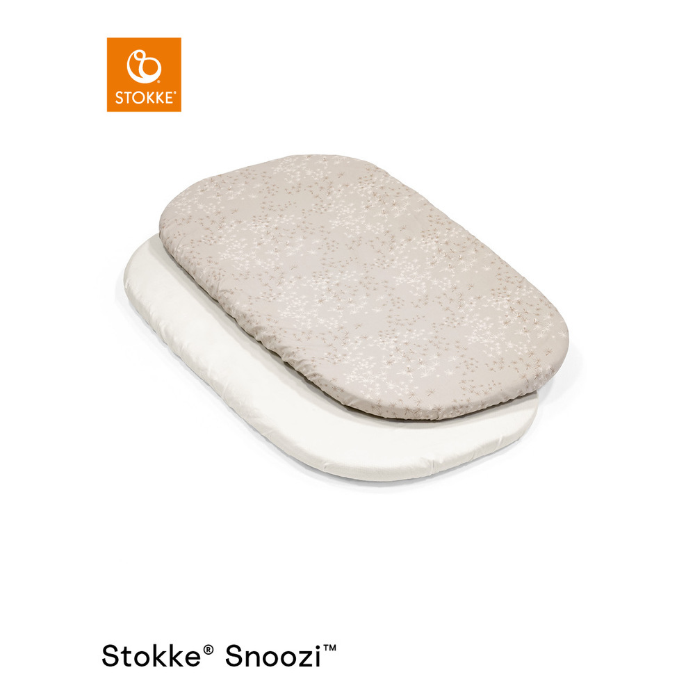 Stokke - 2 draps-housses pour berceau Snoozi BEIGE Stokke
