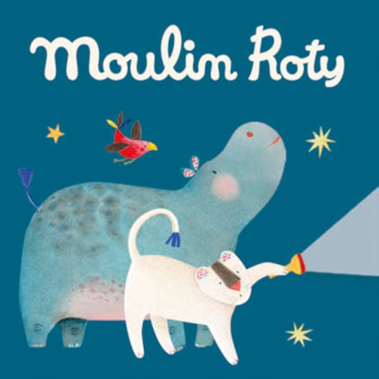 Protège carnet de santé à broder lapin autour du monde Moulin Roty