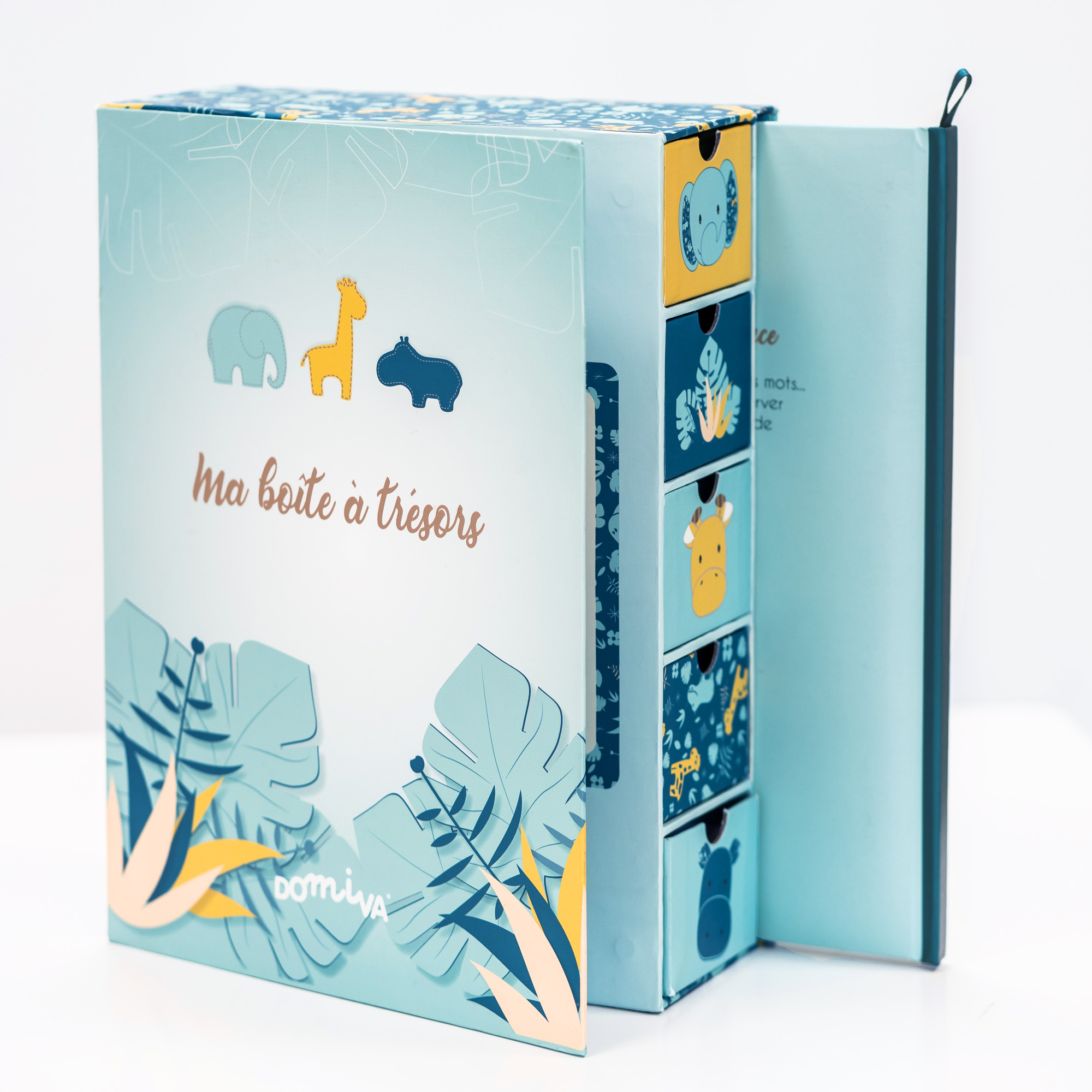 Domiva - Boîte à trésor + journal de naissance MULTICOLORE Domiva