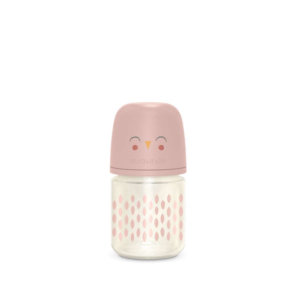 Suavinex - Biberon verre Bonhomia avec tétine Sxpro S ROSE Suavinex