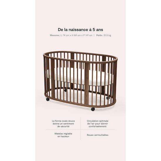 Stokke Lit berceau Sleepi Brun Chaud 