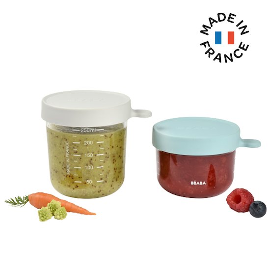 Béaba 2 portions verre Light Mist - Eucaliptus 150-250 ml Béaba 2 portions verre Light Mist - Eucaliptus 150-250 ml