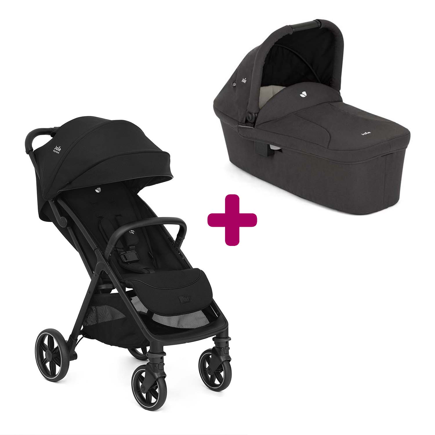 Pack Poussette duo Parcel Lx Eclipse + Nacelle Ramble Shale Joie