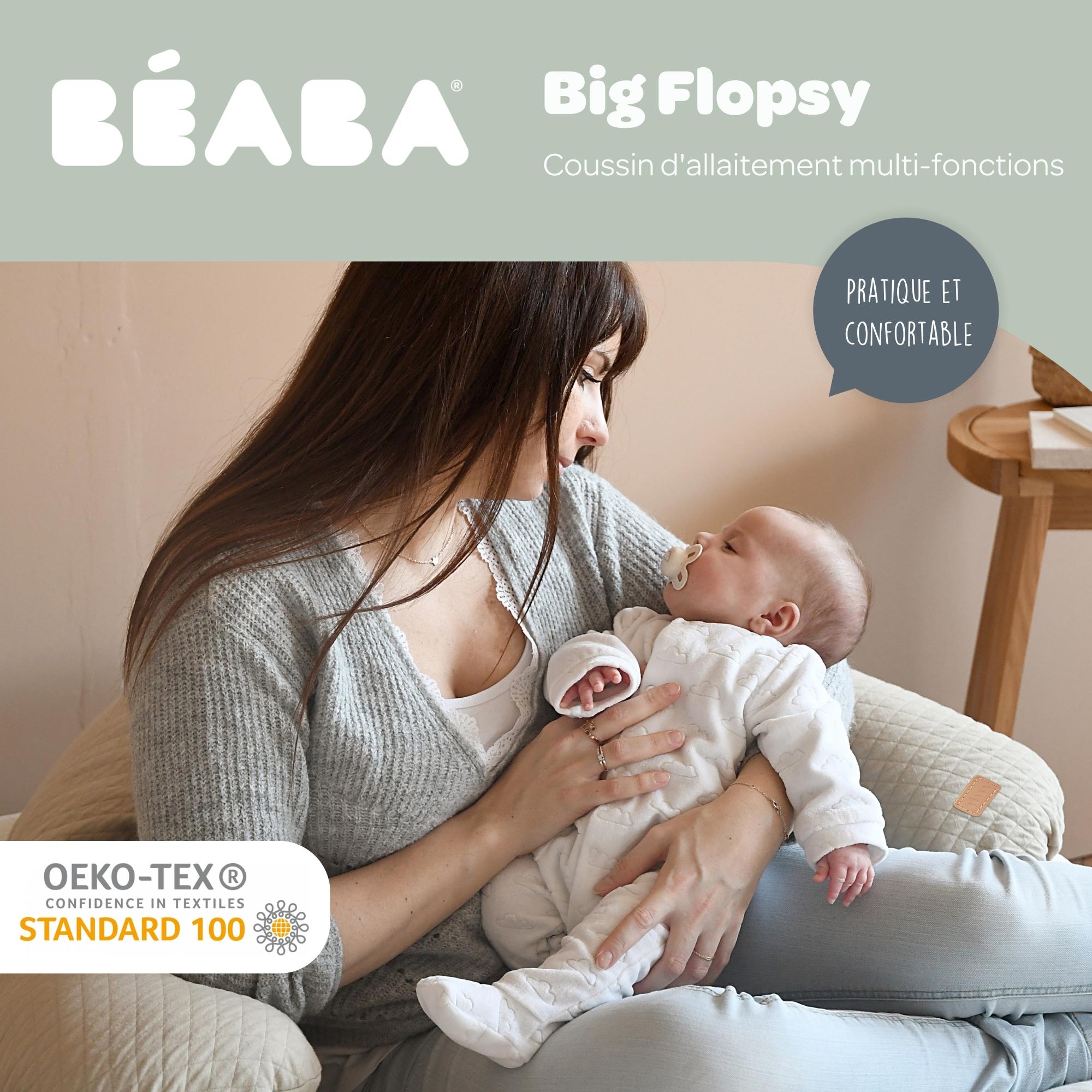 Coussin d'allaitement Big Flopsy Fleur de coton, Coussin de maternité de  Béaba