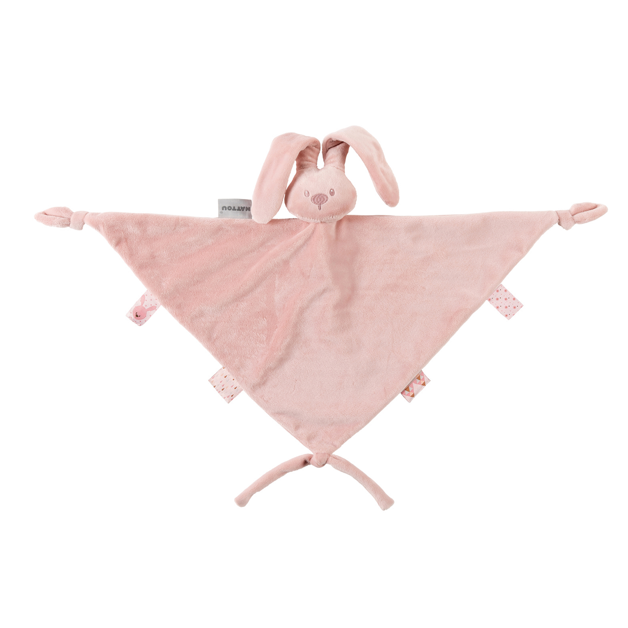 Nattou - Maxi doudou Lapidou en tissu recyclé ROSE Nattou