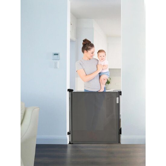 Dreambaby Barrière de sécurité Rétractable Extra Haute Noir 