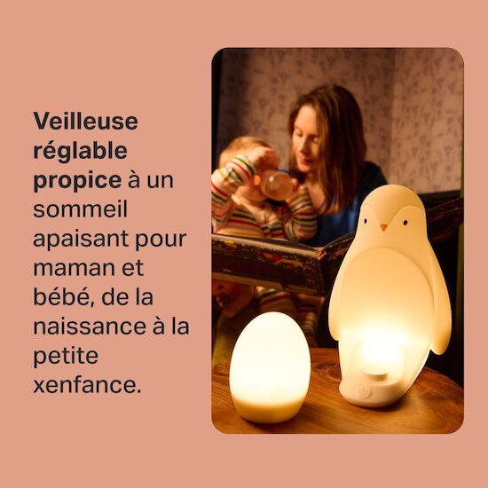 Tommee Tippee Veilleuse nomade Pingouin Grobrite Blanc  Tommee Tippee Veilleuse nomade Pingouin Grobrite Blanc