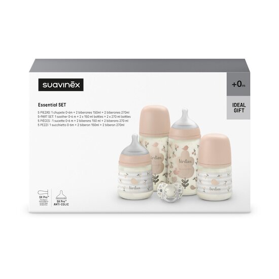 Suavinex Set Nouveau-Ne Birdies Rose  Suavinex Set Nouveau-Ne Birdies Rose