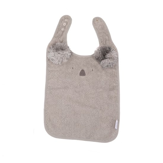 Bo Jungle Bavoir en éponge de coton bio B-Bib Koala Gris 