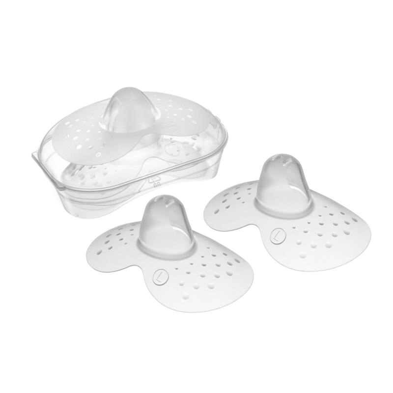 MAM - 2 bouts de sein en silicone avec boîte de stérilisation MULTICOLORE MAM
