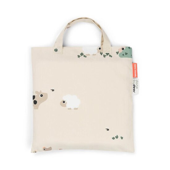 Done by Deer Parure de lit junior FR Tiny farm Sable 100 x 140 cm et 40 x 60 cm