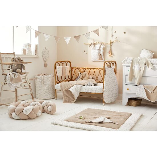 BB&Co Doudou lapin feuilles Daydream Beige 