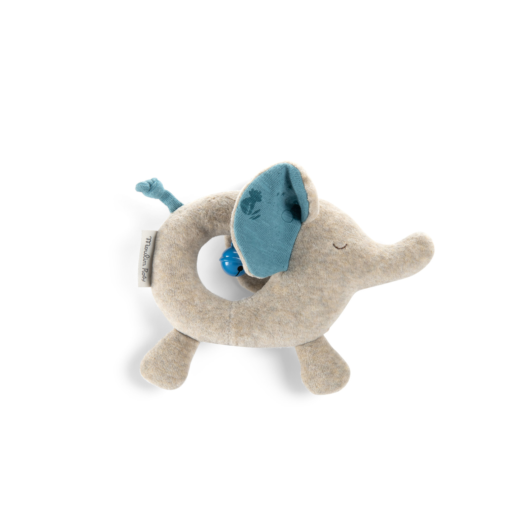 MOULIN ROTY - Anneau-hochet Eléphant Sous mon baobab GRIS Moulin Roty
