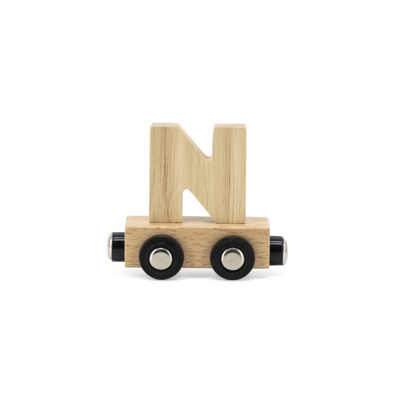 Lettre Train Naturel Lettre N MULTICOLORE Tryco
