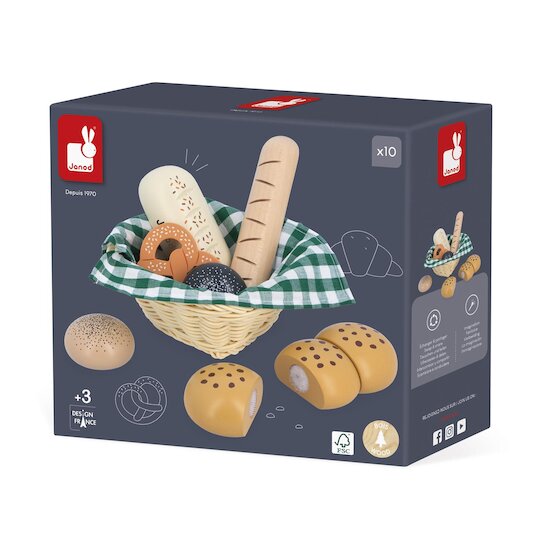 Janod Panier de Boulangerie Mamie Soleil Multicolore  Janod Panier de Boulangerie Mamie Soleil Multicolore