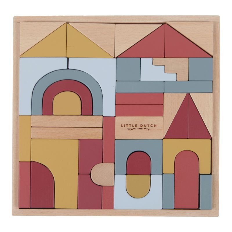 LITTLE DUTCH - Little dutch blocs de construction en bois – set de 47 pcs. MULTICOLORE Little Dutch