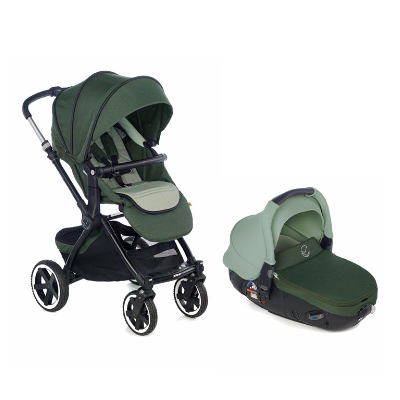 Duo poussette Crosslight avec nacelle Matrix light 2 VERT Jané