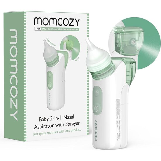 Momcozy Aspiro-nasal pour bébé 2-en-1 Blanc Vert 
