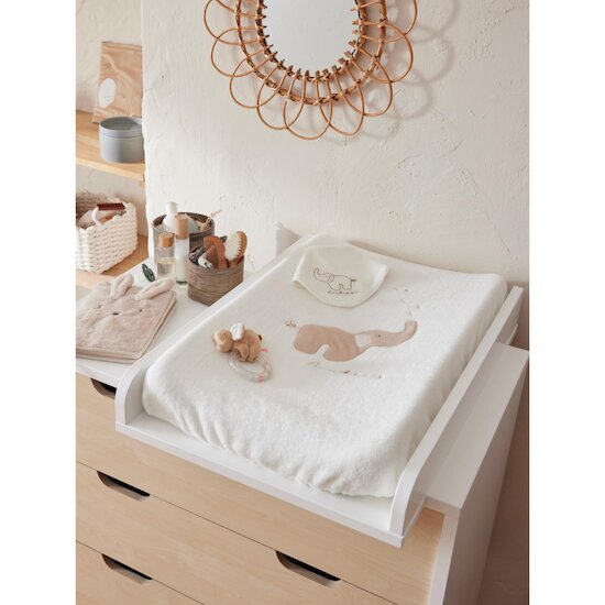 Noukie's Matelas à langer et housse éponge bali Bali & Moka Ecru 45x67 cm Noukie's Matelas à langer et housse éponge bali Bali & Moka Ecru 45x67 cm