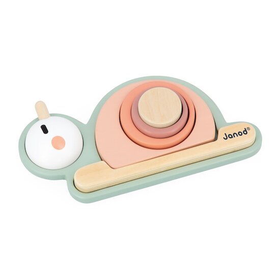 Janod Empilable sensoriel escargot Vert/Rose  Janod Empilable sensoriel escargot Vert/Rose