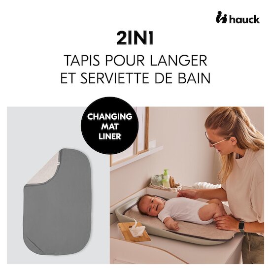 Hauck Drap de protection pour matelas à langer Dark Grey 