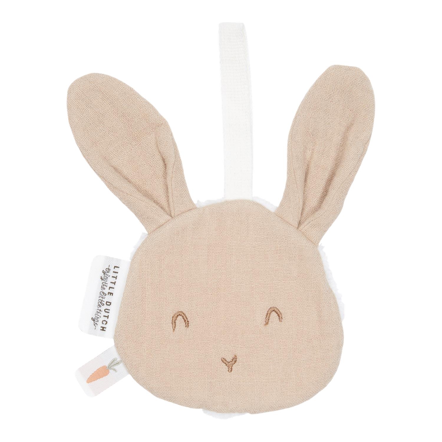LITTLE DUTCH - Doudou attache-tétine en gaze de coton Lapin MULTICOLORE Little Dutch