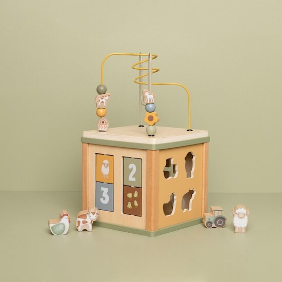 Little Dutch Cube d'activités en bois FSC Little Farm  Little Dutch Cube d'activités en bois FSC Little Farm