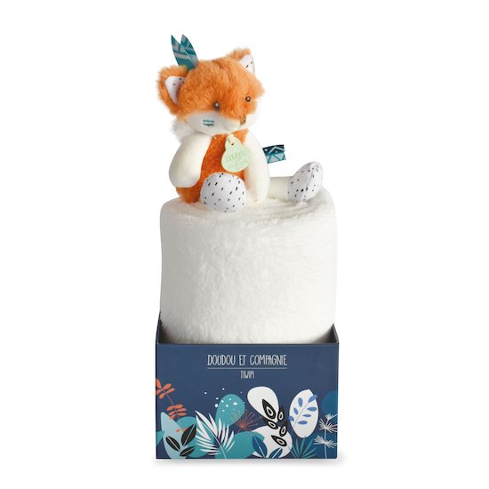 Doudou & Compagnie TIWIPI Renard Plaid Orange 100x70 cm
