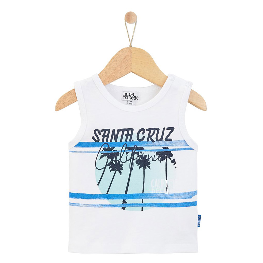 Debardeur Santa Cruz Beach BLANC Nano et Nanette
