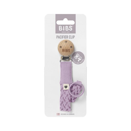 BIBS Attache Tétine Tressée Violet Sky/Mauve 