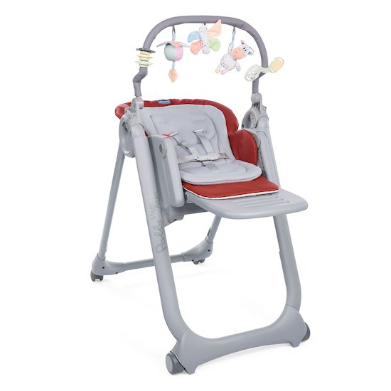 Chicco Chaise haute Polly Magic Relax 4 roues Red Passion 