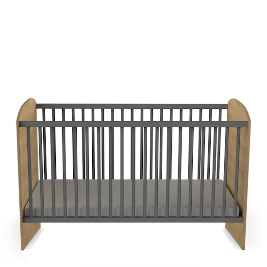 Demeyere Lit évolutif Gabin Hamilton Oak / Graphite Grey 70x140 cm Demeyere Lit évolutif Gabin Hamilton Oak / Graphite Grey 70x140 cm