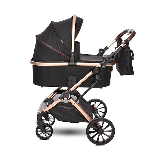 Lorelli Poussette Glory avec nacelle + adaptateurs coque Spirit Black Diamond  Lorelli Poussette Glory avec nacelle + adaptateurs coque Spirit Black Diamond