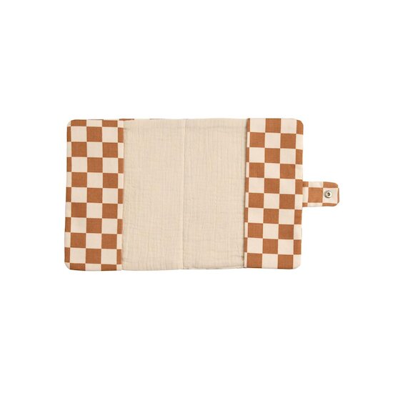 Sauthon Protège Carnet de Santé Damier Petit Chou Ecru/Caramel  Sauthon Protège Carnet de Santé Damier Petit Chou Ecru/Caramel