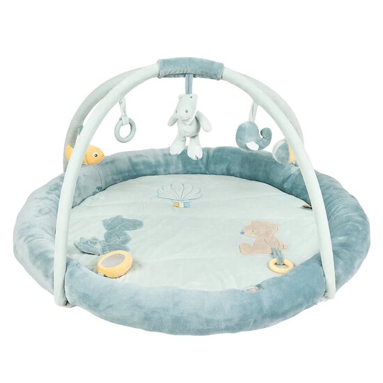 Nattou Tapis d'éveil pouf avec arches Roméo et Jules beige 90 cm