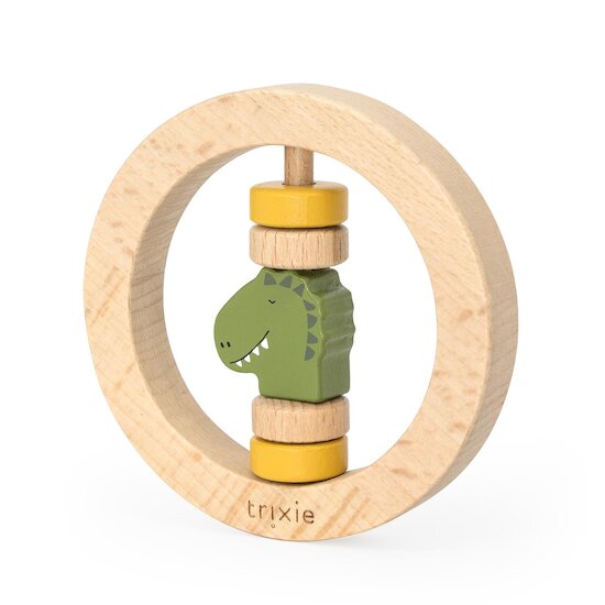 Trixie Hochet Rond en bois  Mr. Dino  Trixie Hochet Rond en bois  Mr. Dino