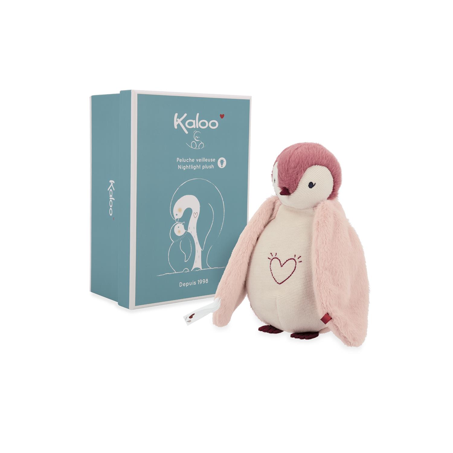 Peluche veilleuse manchot ROSE Kaloo